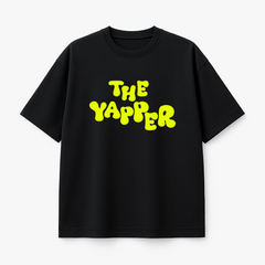 Oversized Matching Yapper And Listener Black T-Shirts