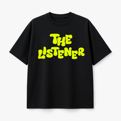 Oversized Matching Yapper And Listener Black T-Shirts
