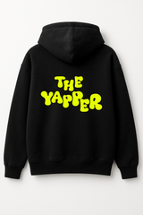 The Yapper The Listener Black Oversized Hoodie