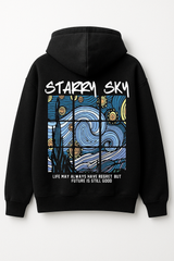 Starry Sky Black Oversized Hoodie